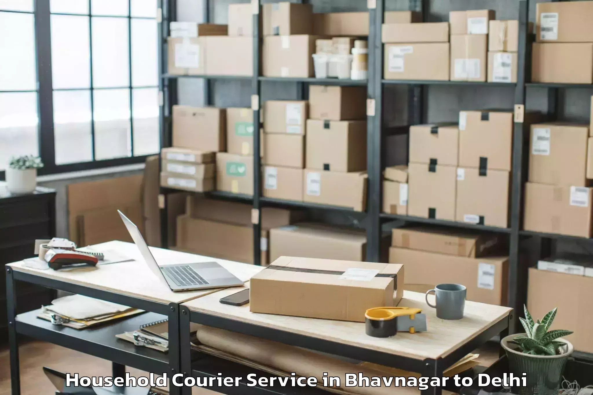 Professional Bhavnagar to V3s East Centre Mall Household Courier